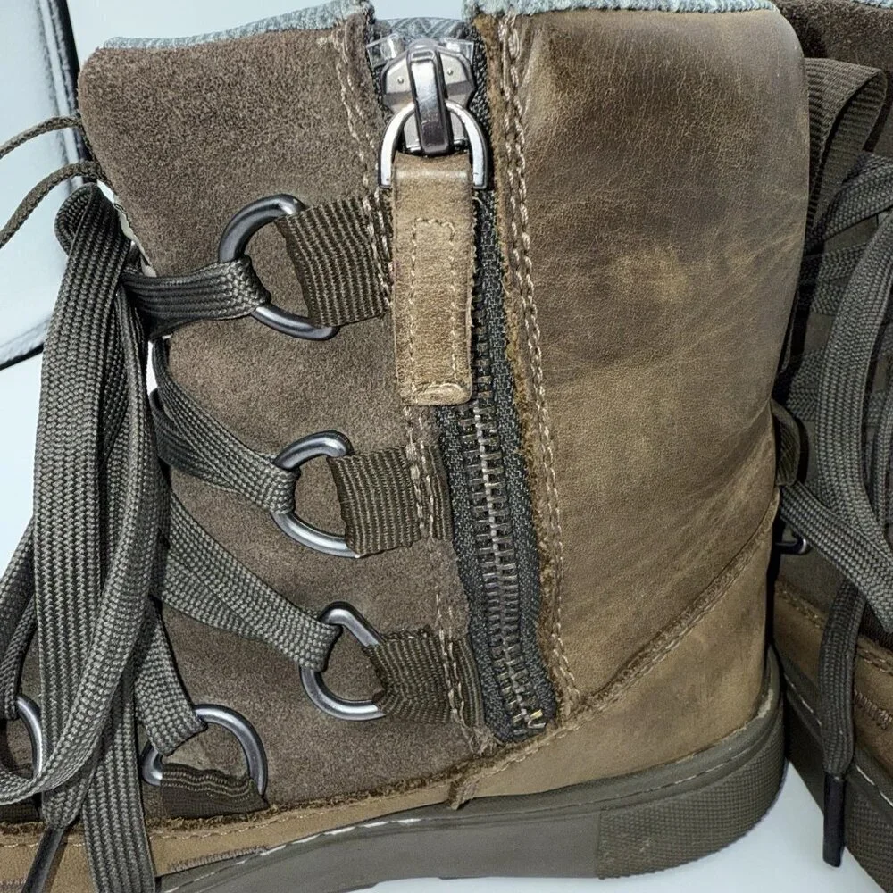 Forsake Lucie Boot Brown Waterproof Leather Size 6.5 Outdoor Sneaker Side Zip